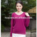 V neck woman's cashmere knitting sweater